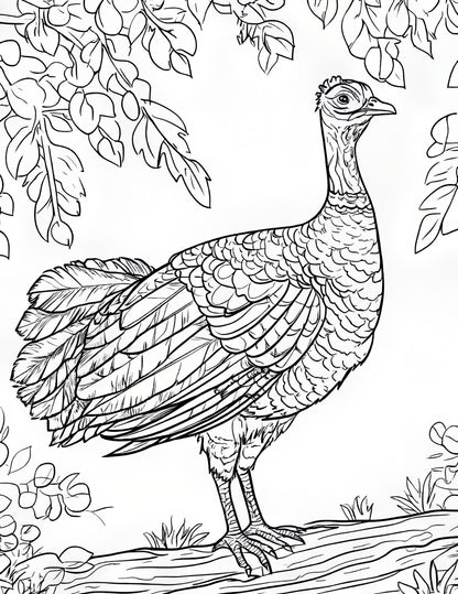 Autumn Animals Coloring Book | 25-Page Canva Template with Woodland Wildlife Designs | Fall-Themed Coloring Pages for All Ages - Social Canvas
