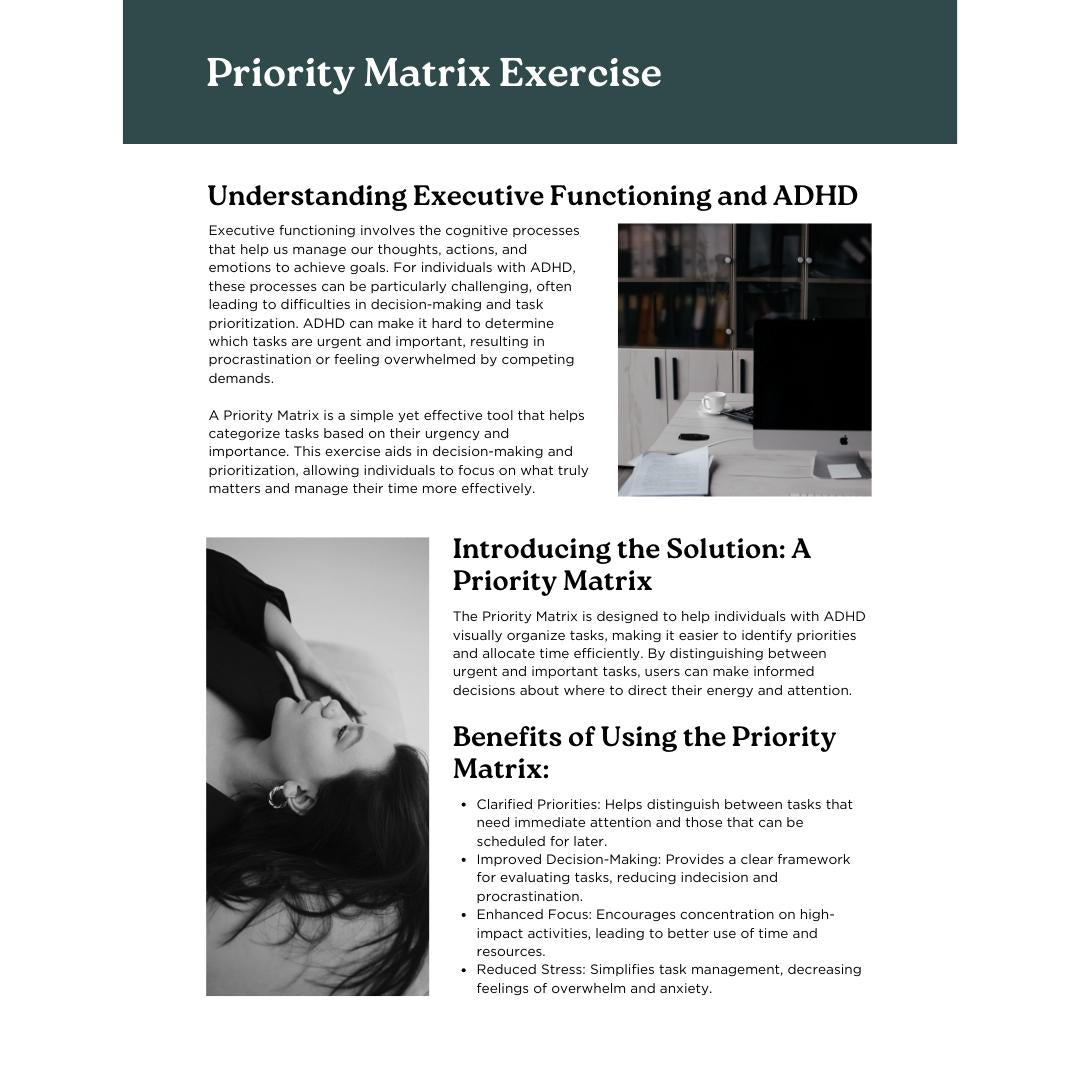 ADHD & Executive Functioning Canva Worksheets | Digital Planner for Focus, Organization and Productivity | ADHD Support PDF - Social Canvas