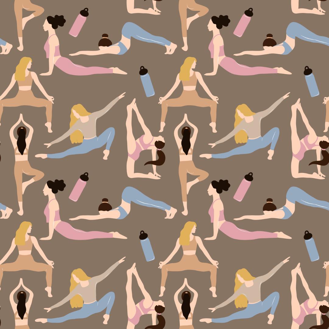 Yoga Vector Clipart Bundle | 72 Seamless Patterns and Elements | Digital Yoga Illustrations | Boho Yoga Graphics for Branding and Design - Social Canvas