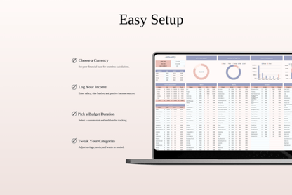 Personal Finance Budget Template – 45/30/20/5 Rule Tracker for Excel & Google Sheets - Social Canvas