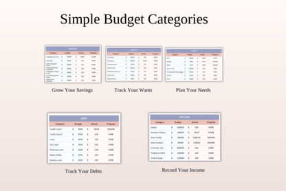 Personal Finance Budget Template – 45/30/20/5 Rule Tracker for Excel & Google Sheets - Social Canvas