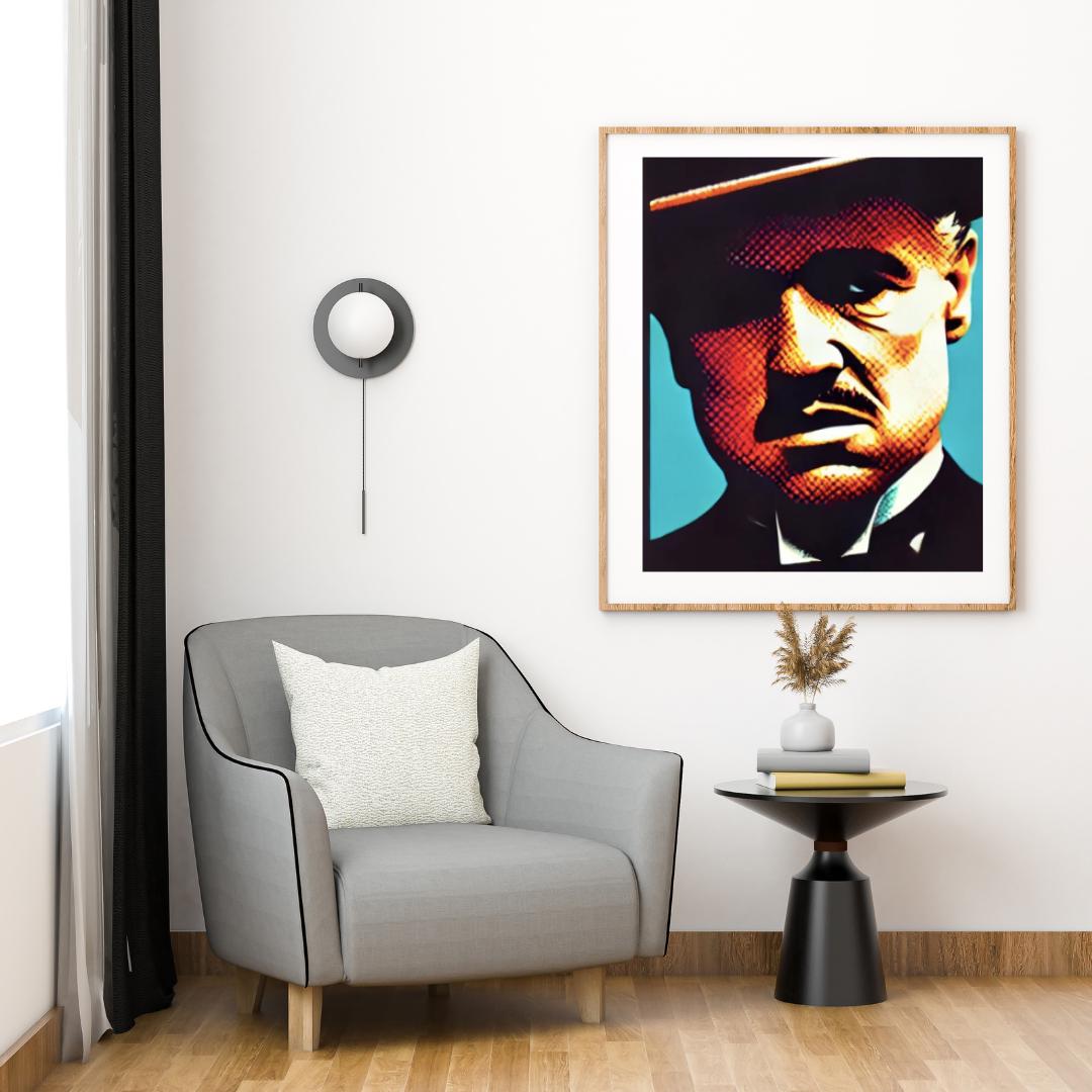 The Godfather Pop Art Poster - Classic Movie Icon Wall Art Decor - Social Canvas