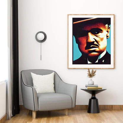 The Godfather Pop Art Poster - Classic Movie Icon Wall Art Decor - Social Canvas