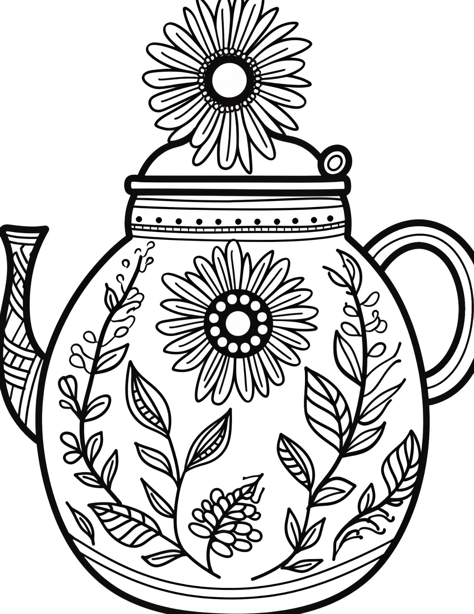 Folk Art Coloring Book | 25-Page Canva Template with Traditional Folk-Inspired Designs | Creative Coloring Pages for All Ages - Social Canvas