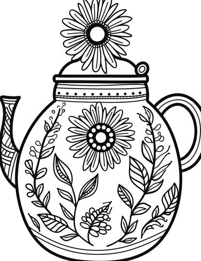Folk Art Coloring Book | 25-Page Canva Template with Traditional Folk-Inspired Designs | Creative Coloring Pages for All Ages - Social Canvas