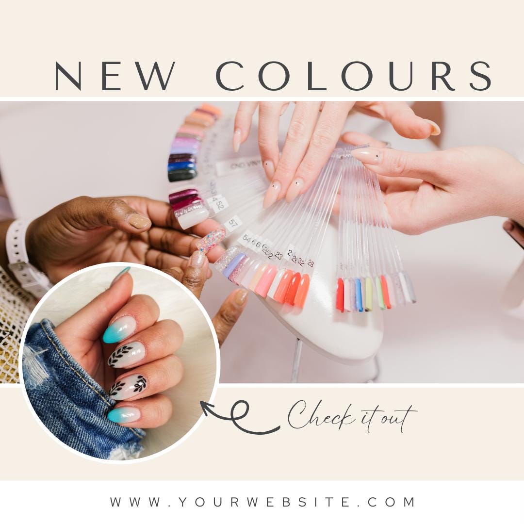 Nail Tech Social Media Canva Templates | Beauty Salon and Nail Artist | Social Media Planner, Analytics Guide | 800 Faceless Videos - Social Canvas