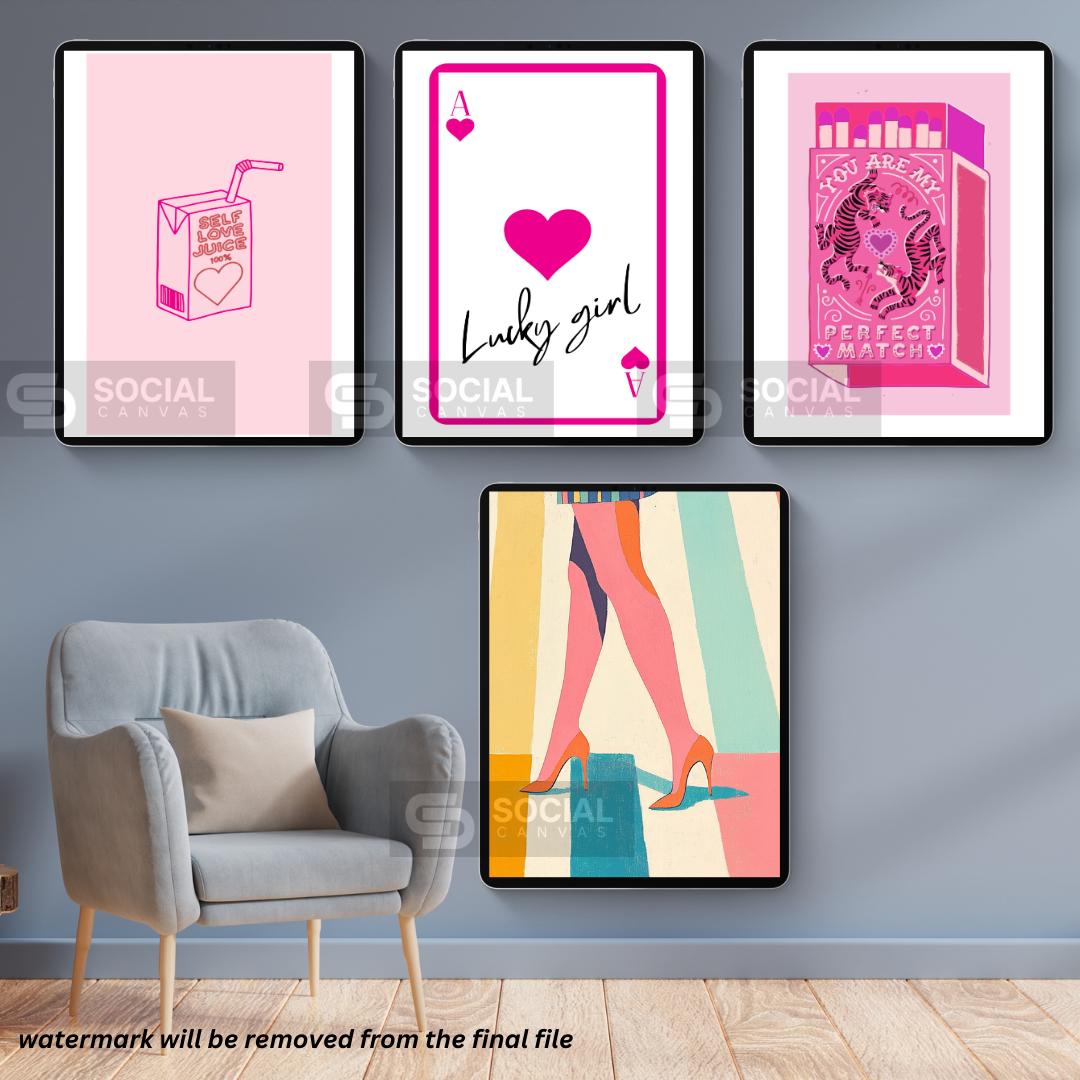 More Wine Pop Art - Playful Typography Wall Art - Iconic Pop Art Print | 600 Pop Art Prints Bundle - Social Canvas