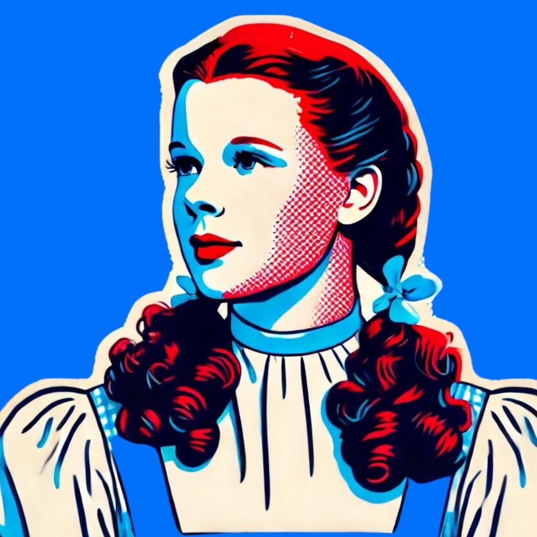 Original Wizard of Oz Inspired Artwork Set of 5 | Red Shoes & Dorothy Dress PNG | Printable Digital Download for Print-on-Demand - Social Canvas