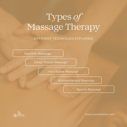 30 Massage Therapy Social Media Templates | Social Media Planner and Analytics Guide | Wellness, Spa and Self-Care Instagram Posts - Social Canvas