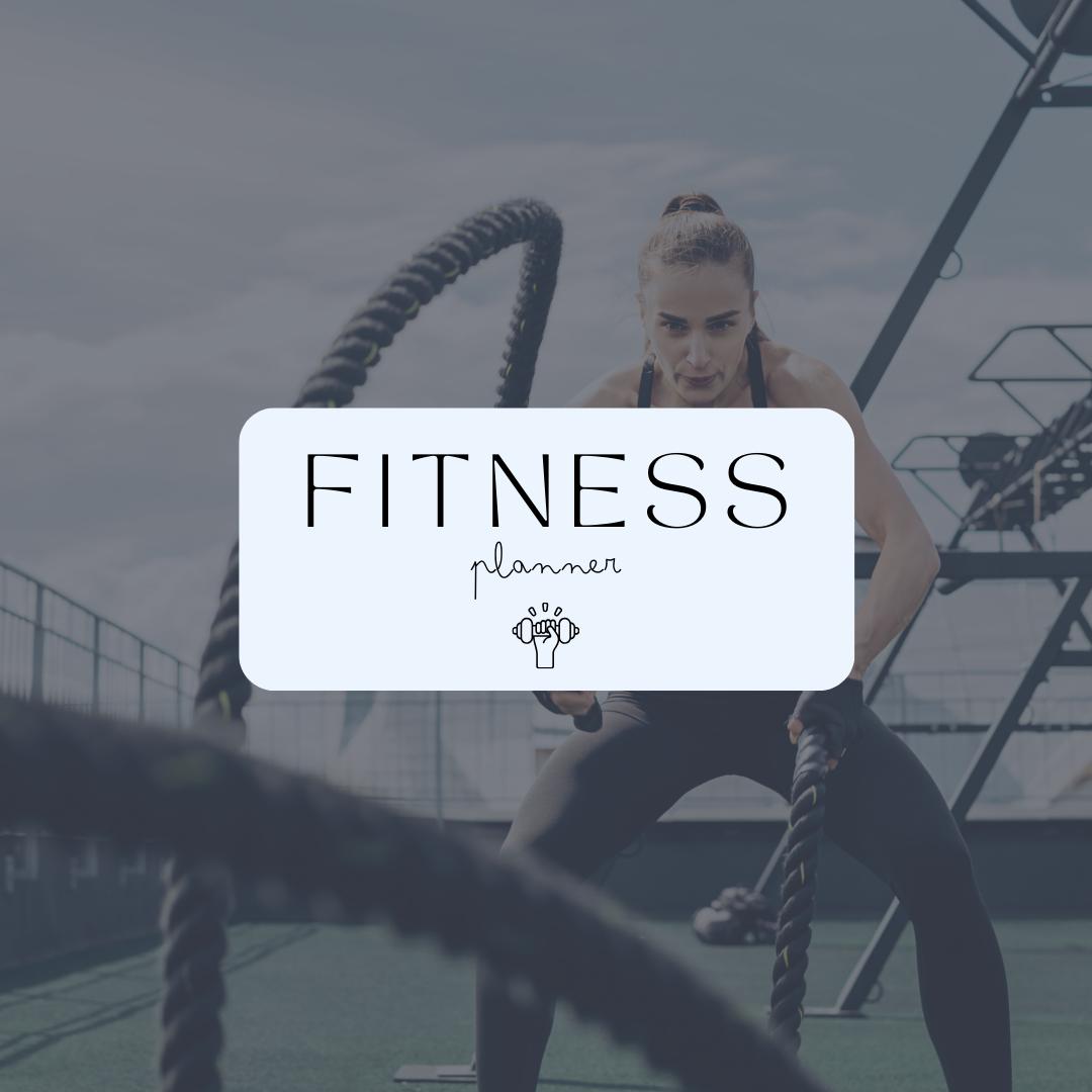 Fitness Planner Canva Template | Printable Workout Tracker | Gym and Exercise Log | Goal Setting and Progress Journal | Digital Download - Social Canvas