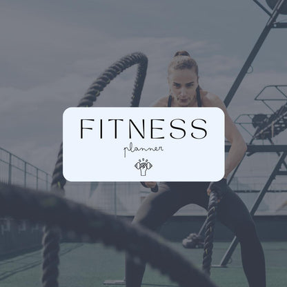 Fitness Planner Canva Template | Printable Workout Tracker | Gym and Exercise Log | Goal Setting and Progress Journal | Digital Download - Social Canvas