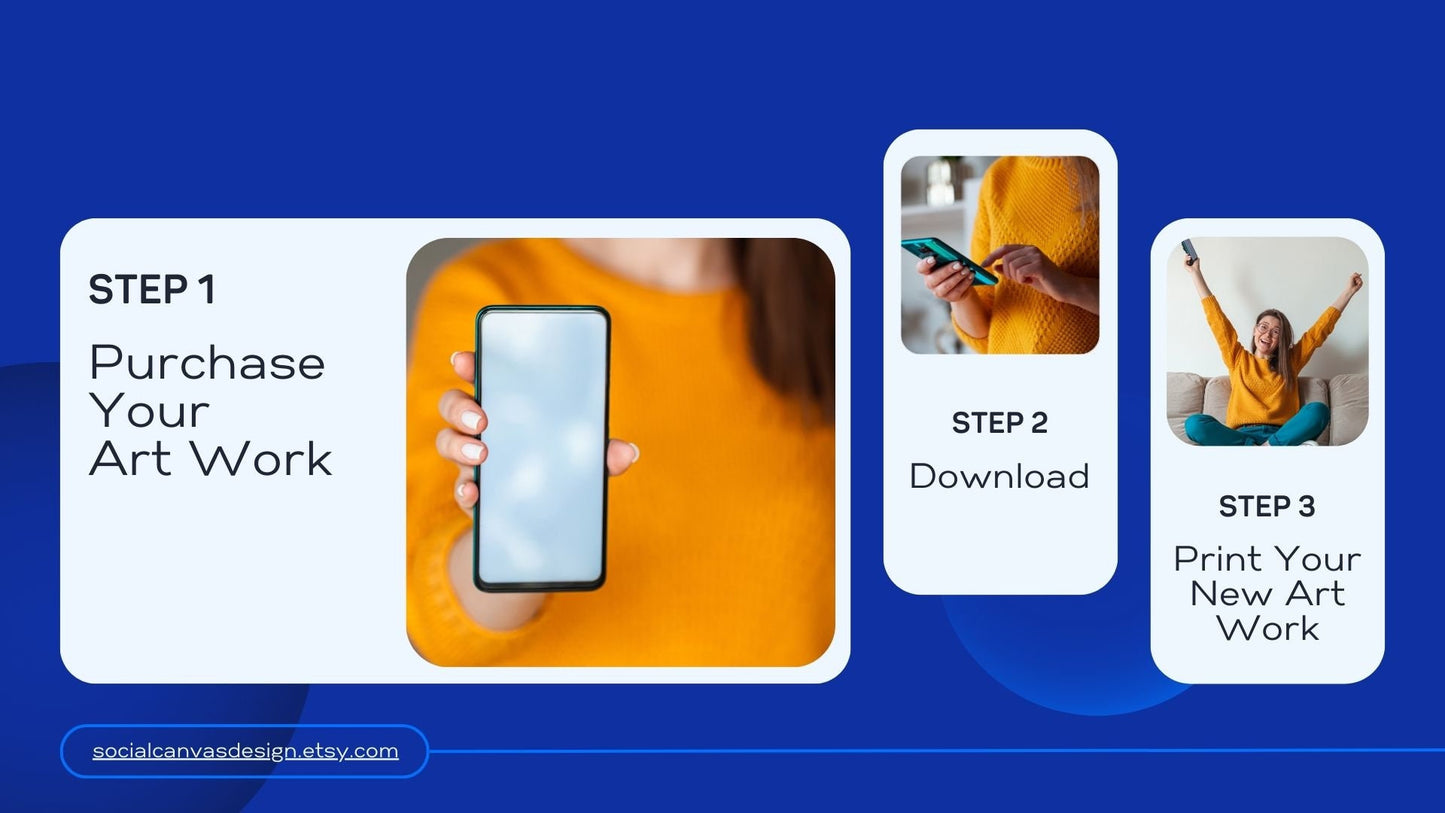 Statue of Liberty Line Art Print, Modern Minimalist New York Wall Art, Bold Blue and Yellow Poster, Digital Download - Social Canvas