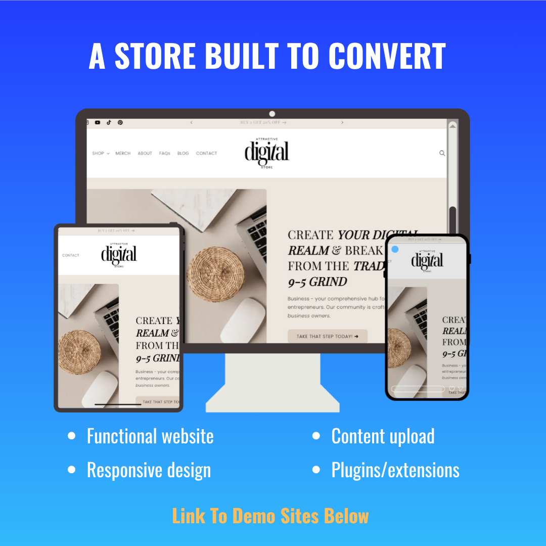 100 Digital Products + Custom Built Store **LIMITED OFFER**