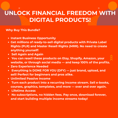 Start Earning Today: Massive DFY Digital Product Bundle with Full Resell Rights (PLR + MRR)