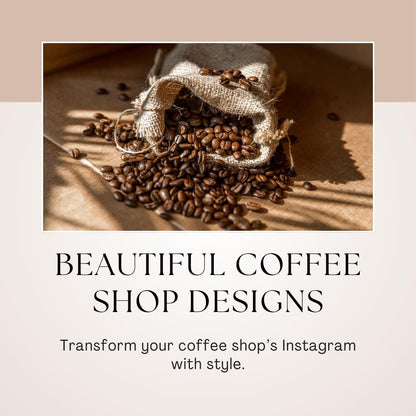 Coffee Shop Instagram Templates | Café Social Media Kit | Social Media Planner, Analytics Guide and 800 Faceless Videos - Social Canvas