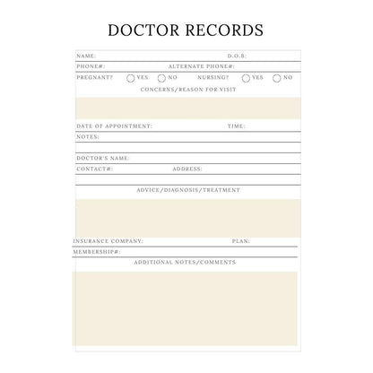 Medical Planner Canva Template | Printable Health Tracker | Doctor Appointment and Medication Log | Wellness and Symptom Journal - Social Canvas