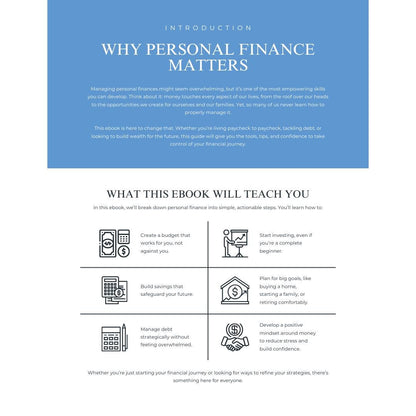 Personal Finance Ebook | Budgeting, Saving & Investing Guide for Financial Freedom - Social Canvas