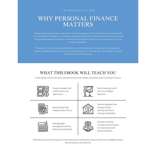 Personal Finance Ebook | Budgeting, Saving & Investing Guide for Financial Freedom - Social Canvas
