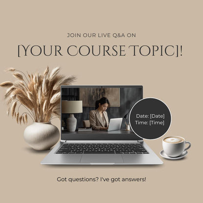 29 Course Creator Social Media Templates | Editable Canva Templates | Online Course Marketing, Coaching and Education Content - Social Canvas