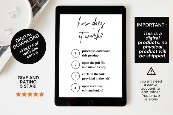 60 Etsy Digital Shop Templates +Link - Social Canvas