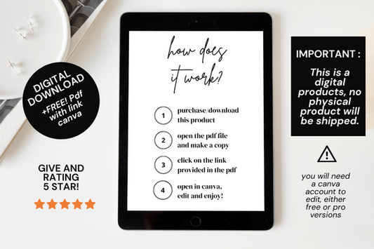 60 Etsy Digital Shop Templates +Link - Social Canvas