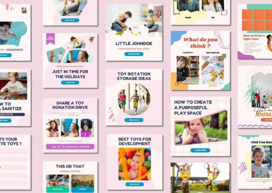 60 Kidszone Social Media Canva Templates - Social Canvas