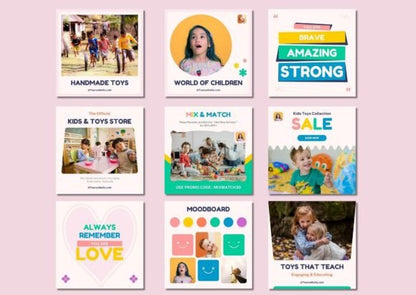 60 Kidszone Social Media Canva Templates - Social Canvas