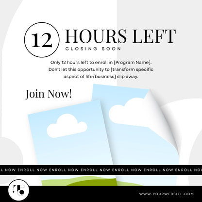 9 Instagram Countdown Templates | Editable Canva Templates | Social Media Launch, Webinar & Program Promotion | Instant Download - Social Canvas