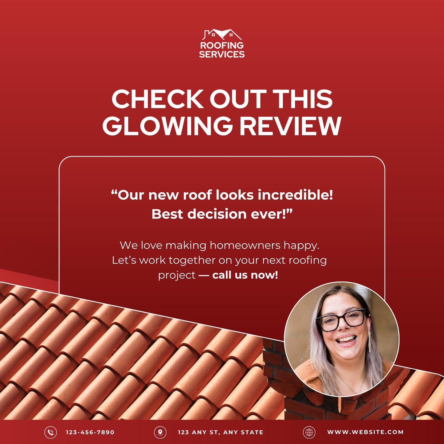 30 Roofing Social Media Templates | Editable Canva Marketing Graphics | Roofing Business Instagram & Facebook Posts | Instant Download - Social Canvas