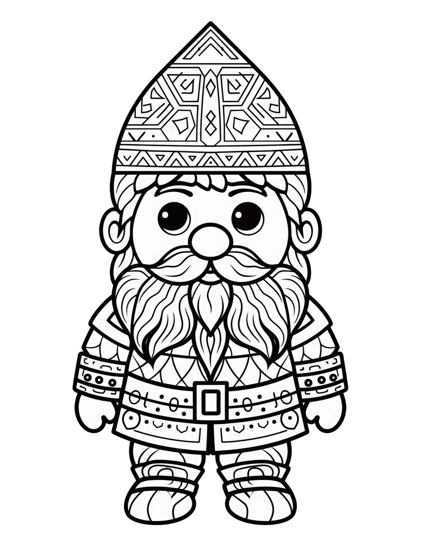 Folk Art Coloring Book | 25-Page Canva Template with Traditional Folk-Inspired Designs | Creative Coloring Pages for All Ages - Social Canvas