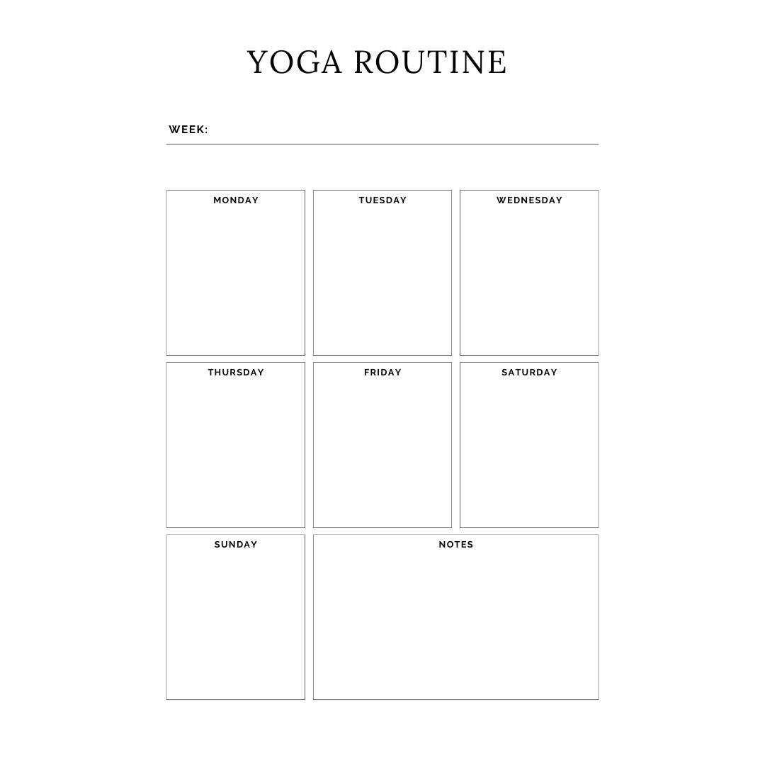 Yoga Journal Canva Template | Printable Yoga Planner | Yoga Practice Log | Meditation Tracker | Digital Download - Social Canvas