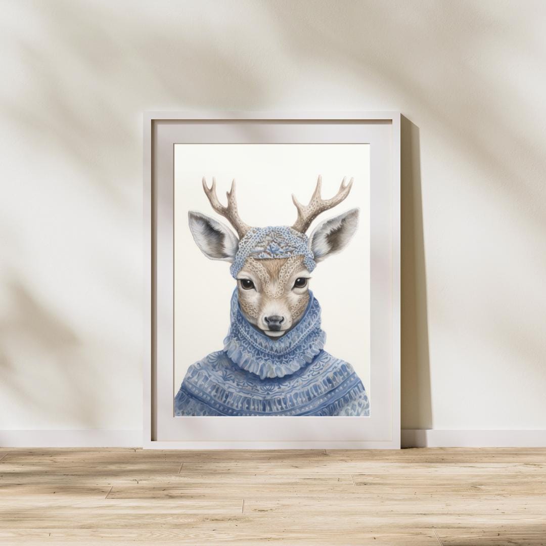 5 Adorable Animal Hoodie PNG | Digital Download for Print on Demand | Woodland Creatures in Cozy Sweaters - Social Canvas