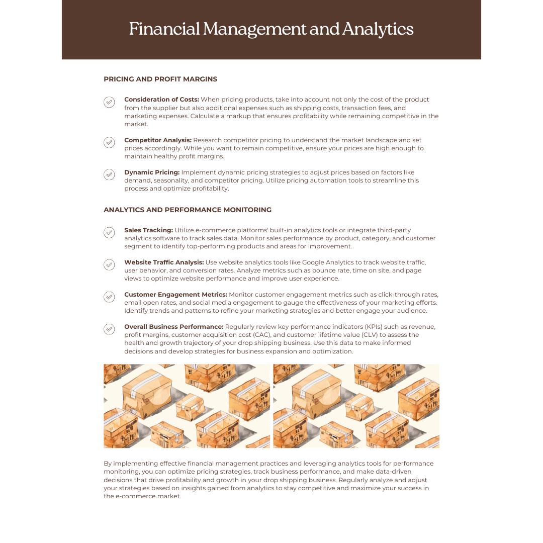 Drop Shipping Business Planner | E-Commerce Startup Guide | Supplier & Marketing Tracker - Social Canvas