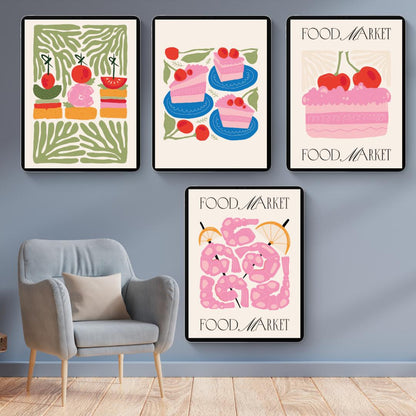 100 Food-Themed Art Prints | Printable Kitchen Wall Art | Retro, Aesthetic & Modern Food Illustrations | Instant Download - Social Canvas