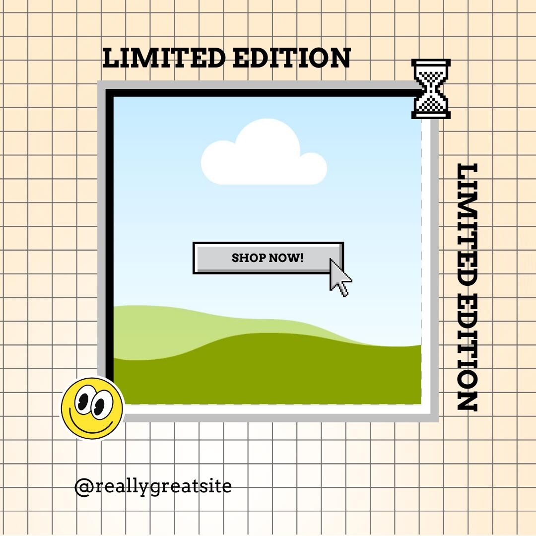 9 Retro Pixel Social Media Templates | Y2K Aesthetic Canva Kit | Vintage Internet & 90s Computer Graphics | Digital Download - Social Canvas