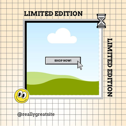 9 Retro Pixel Social Media Templates | Y2K Aesthetic Canva Kit | Vintage Internet & 90s Computer Graphics | Digital Download - Social Canvas