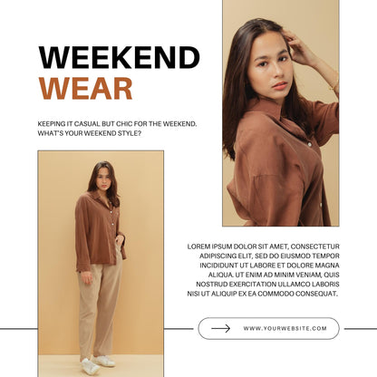 30 Fashion Instagram Post Templates | Editable Canva Templates | Outfit Inspo, Hauls & Trendy Social Media Graphics | Instant Download - Social Canvas