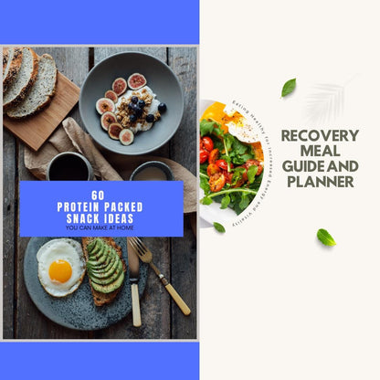 60 High Protein Snack Ideas eBook and Complete Recovery Meal Guide and Planner: Nutrition Strategies for Post-Workout Healing - Social Canvas