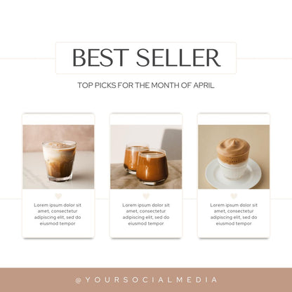 Coffee Shop Social Media Canva Templates | Café and Barista | Social Media Planner, Analytics Guide | 800 Faceless Videos - Social Canvas