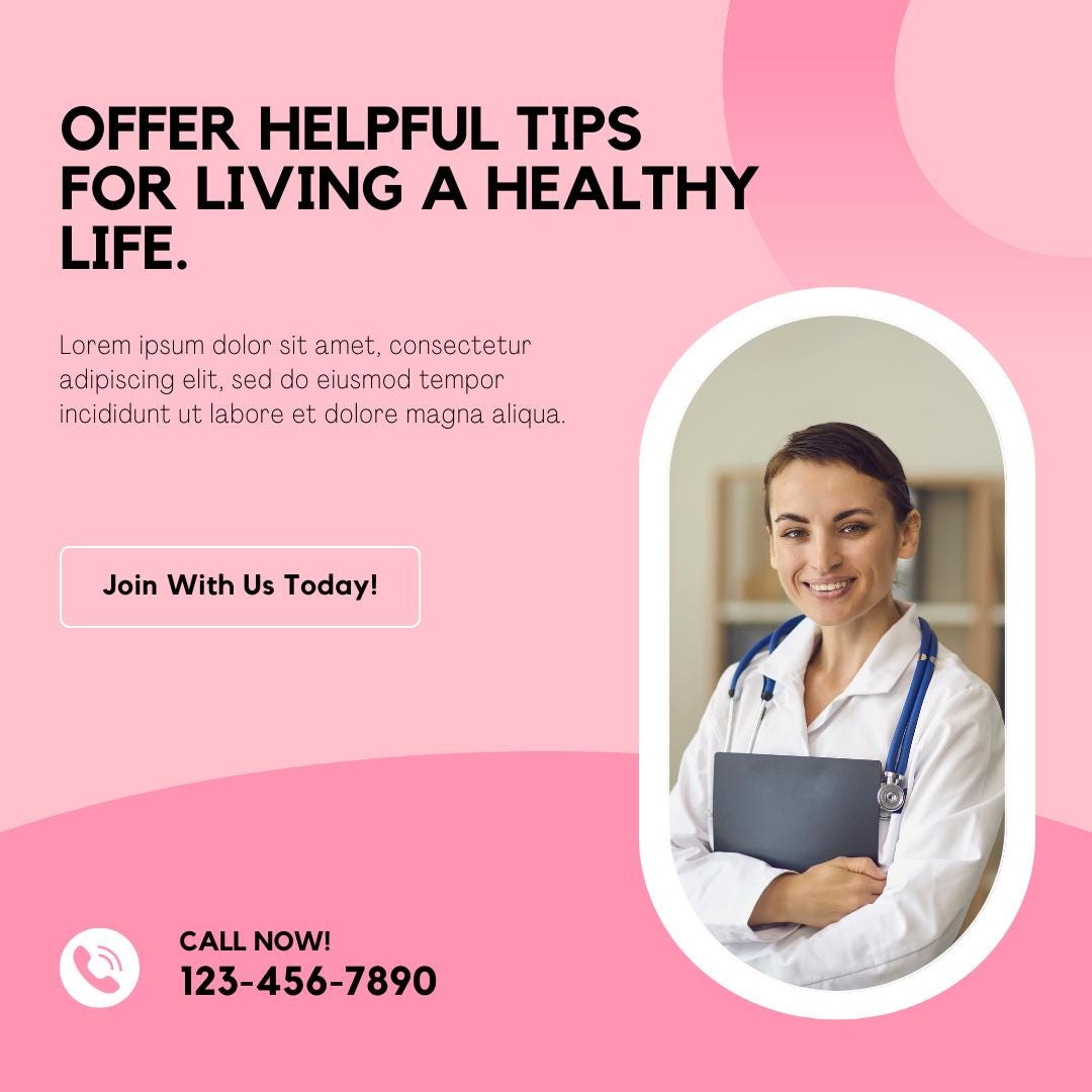 Healthcare Social Media Template Bundle | Canva Medical Marketing Kit | Clinic Instagram & Facebook Templates | Social Media Planner - Social Canvas