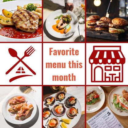 60 Restaurant Canva Templates | Restaurants and Cafes | Menu, Promotions & Grand Opening Posts | Social Media Planner, Analytics Guide - Social Canvas