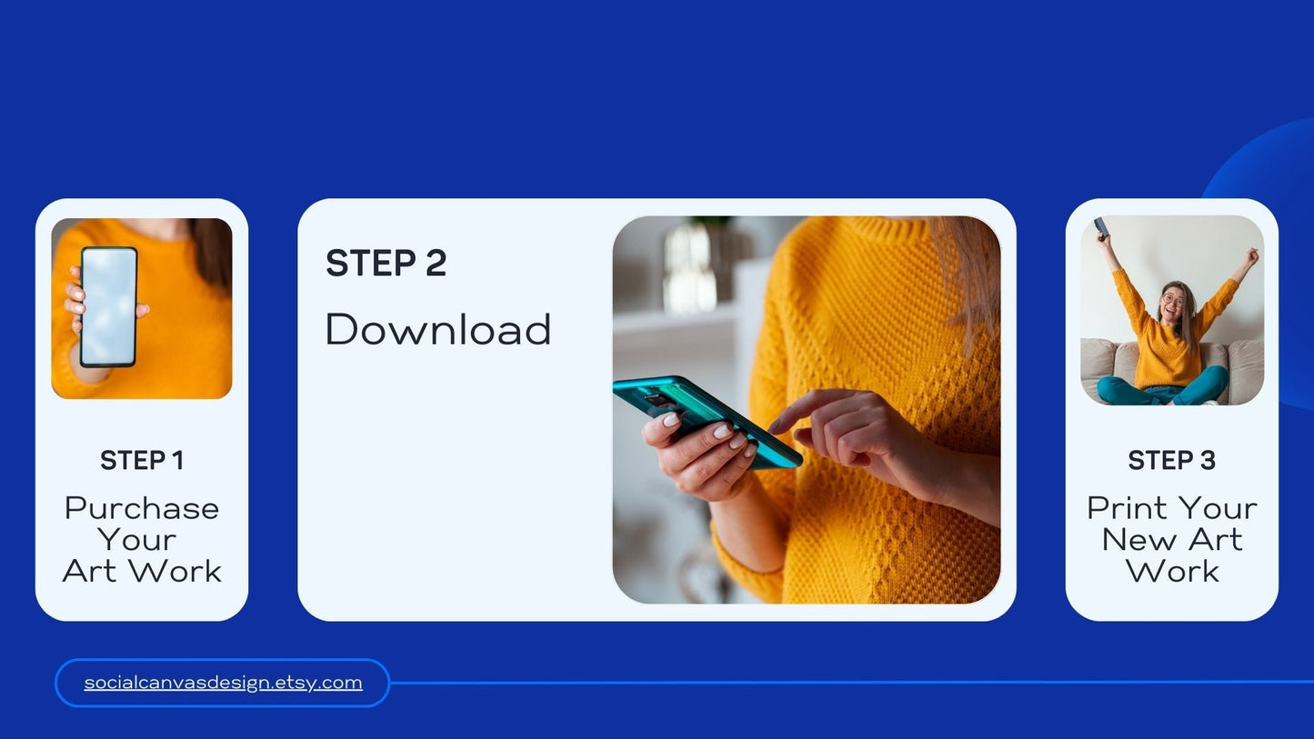 Statue of Liberty Line Art Print, Modern Minimalist New York Wall Art, Bold Blue and Yellow Poster, Digital Download - Social Canvas