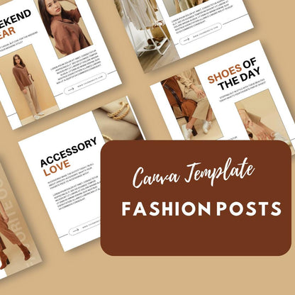 30 Fashion Instagram Post Templates | Editable Canva Templates | Outfit Inspo, Hauls & Trendy Social Media Graphics | Instant Download - Social Canvas