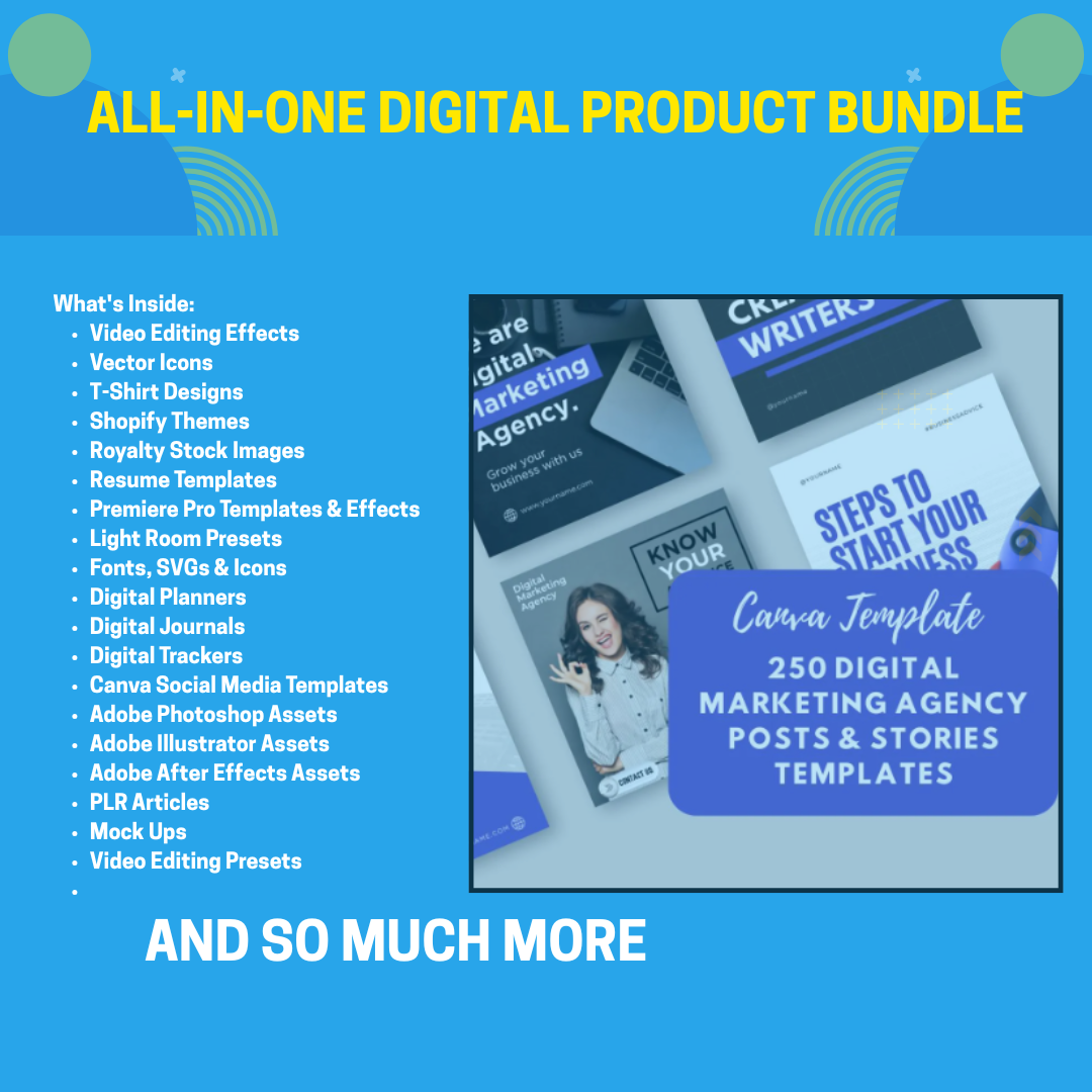 Digital Products Bundle Ideal for Passive Income, Millions of DFY Content, Featuring Private Label Rights & Master Resell Rights - Social Canvas
