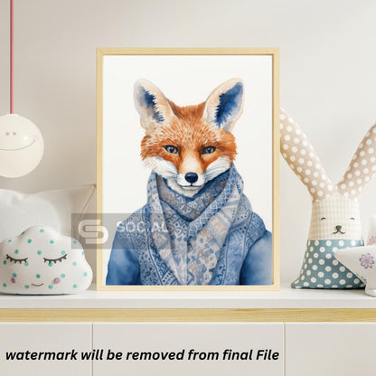 Whimsical Dog in Top Hat Art Print - Bold Black, White, and Red Modern Wall Decor | 200 Kids Wall Art Prints - Social Canvas