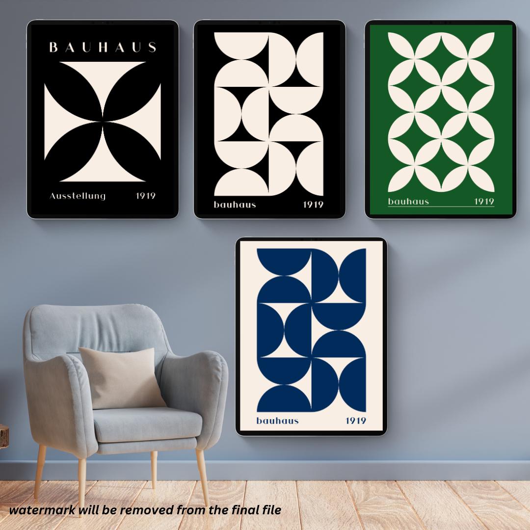 50 Bauhaus Exhibition Posters | Bauhaus Art Prints | 50 Printable Posters Bundle - Social Canvas