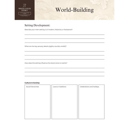 Digital Novel Writing Planner | Story Outline & Book Writing Organizer | Self-Publishing Workbook for Authors and Writers | Canva Template - Social Canvas