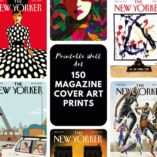 150 Magazine Cover Art Prints | Printable Wall Art | Iconic & Vintage Covers | New Yorker, Retro and Modern Designs | 300 DPI - Social Canvas