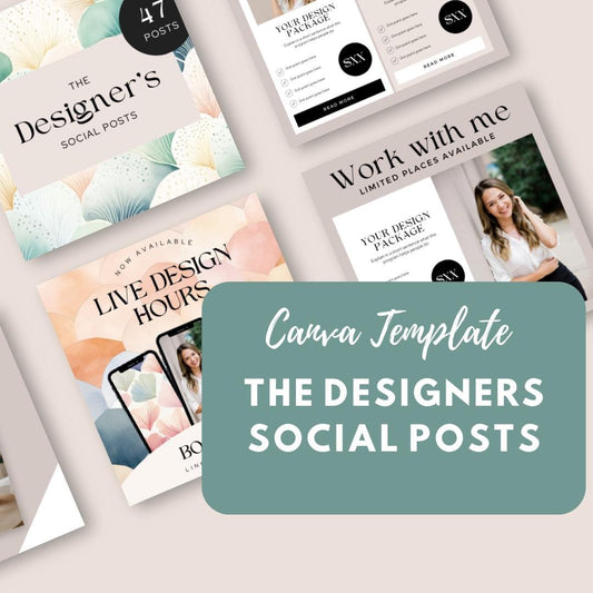 Designer’s Social Media Canva Templates | Graphic & Brand Design Marketing Kit for Instagram and Pinterest - Social Canvas