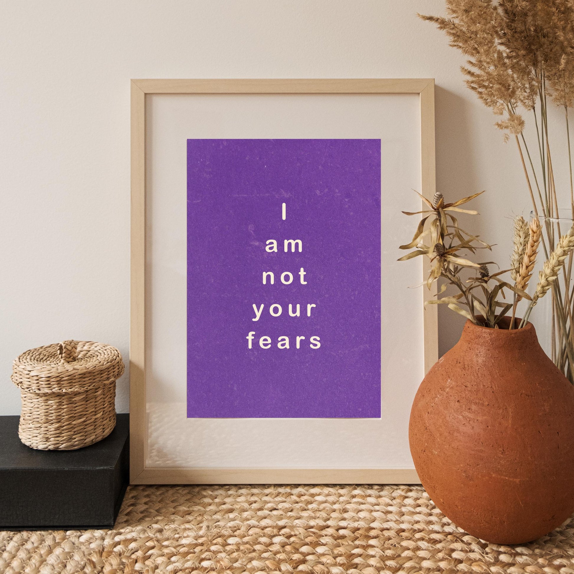 I Am Not Your Fears Motivational Poster - Poster Digital Download - Social Canvas